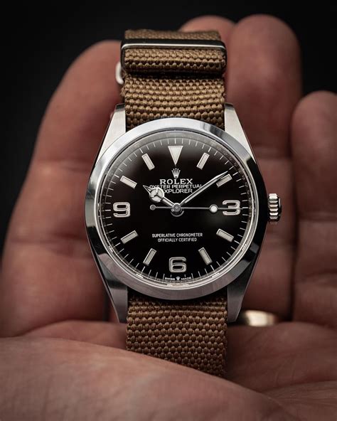 rolex vintage explorer nato strap|rolex explorer rubber strap.